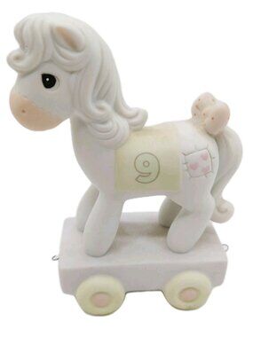 Precious Moments Pony Figurine Birthday Train Age 9 Horse Cake Topper